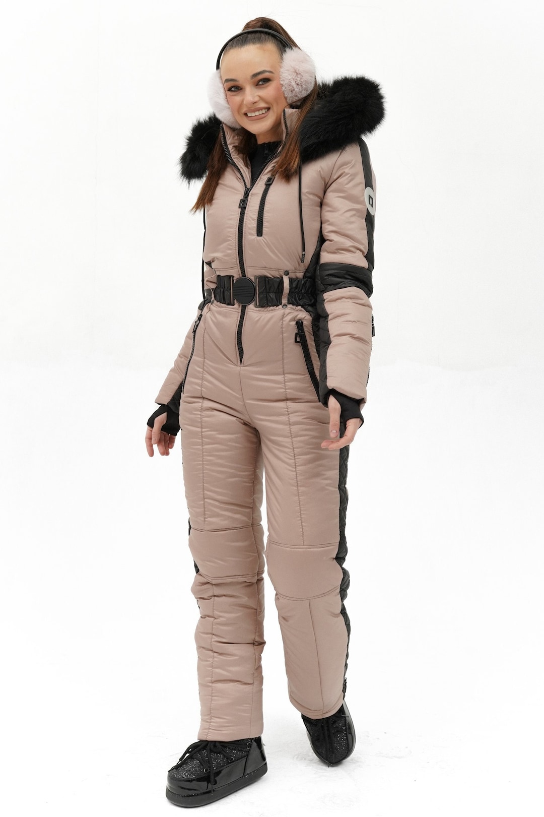 Beige Ski Suit for Women Womens Skisuit Winter Activewear Gift for ...