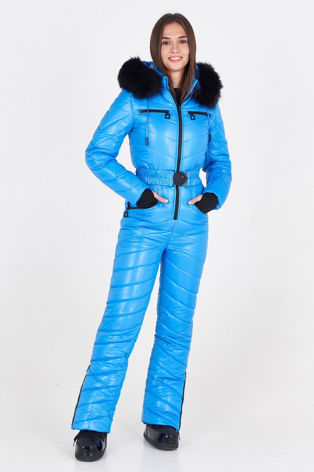 Blue Ski Suit for Women Warm Snow Suit Winter Activewear Gift Etsy