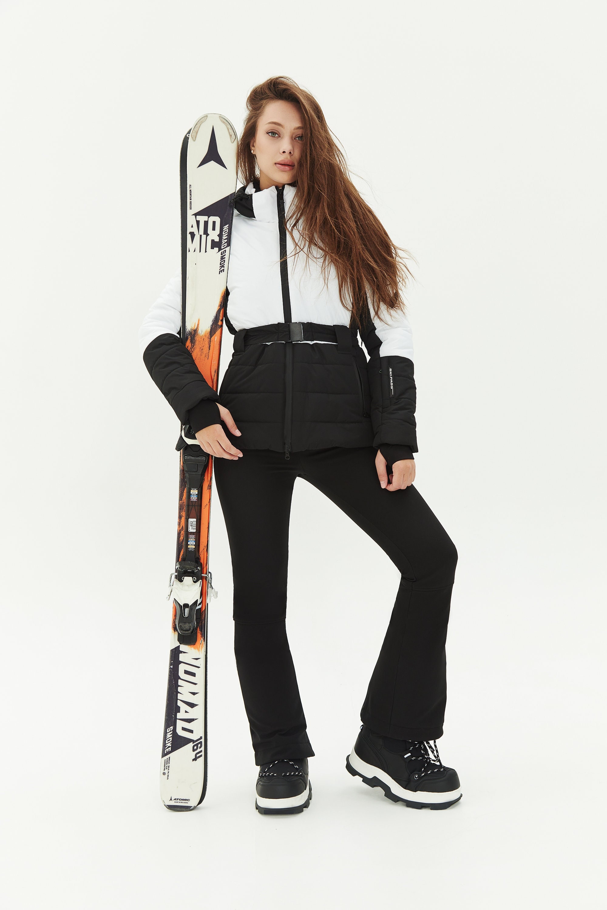 Women’s Ski Gear Outfit (Black/White- Premium)