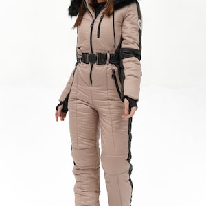 Casual Beige Alpinova Bogas Ski Jumpsuit