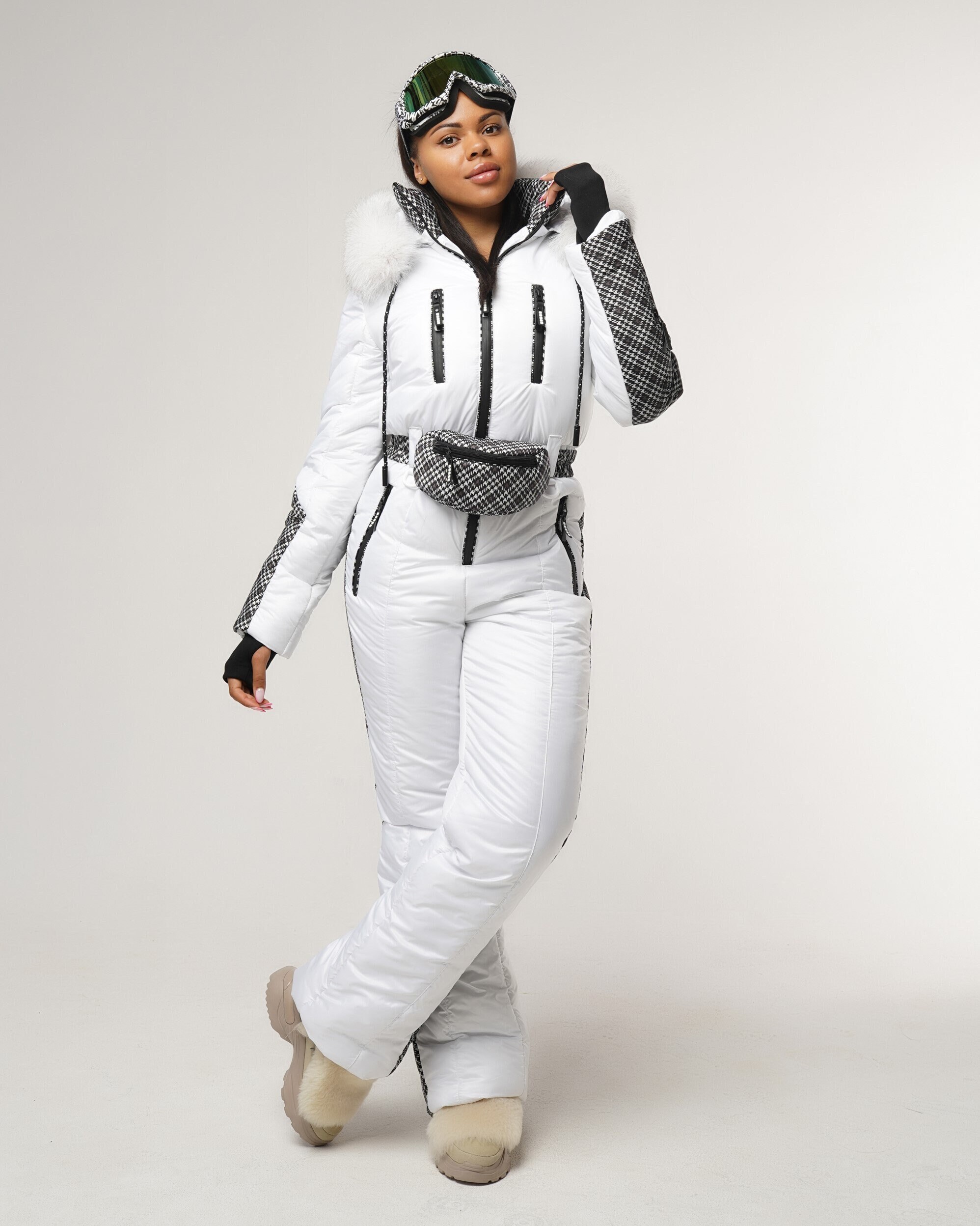 All white ski suit sale