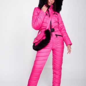 Bright Ski Suit, Womens Winter Activewear, Ski Suit With Bag and Mitten ...