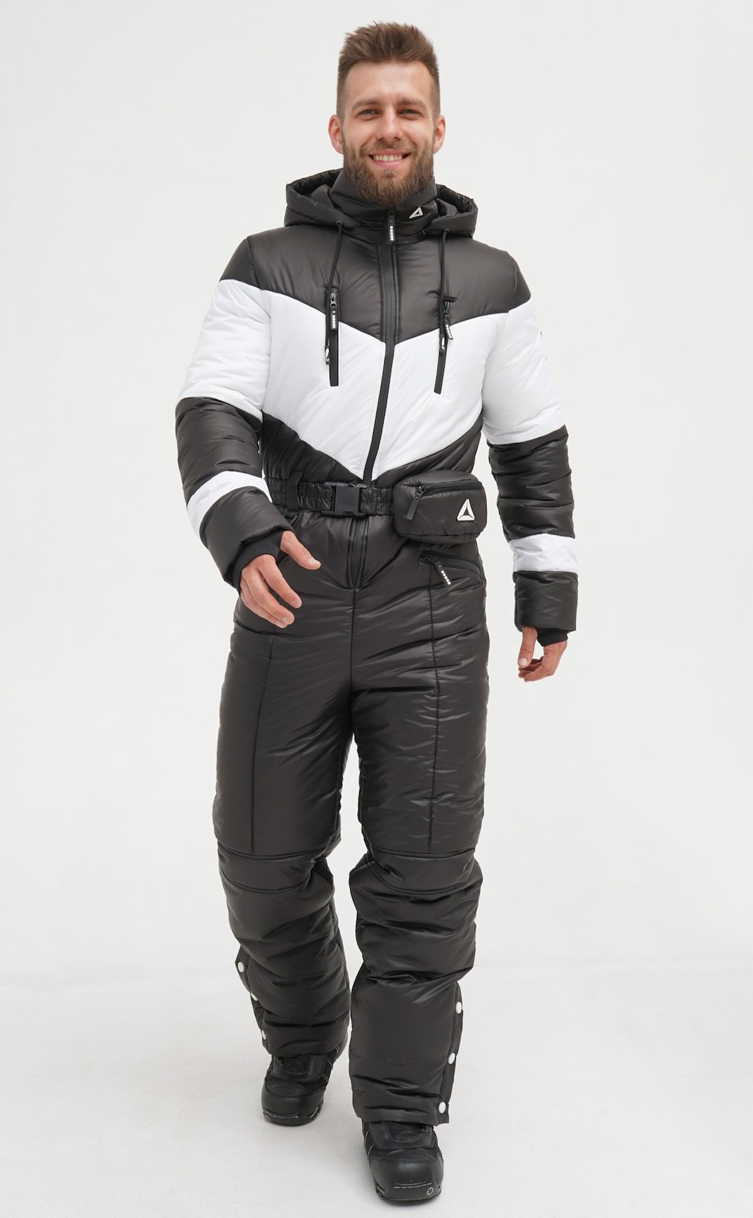 Ski Jumpsuit for Men Black Ski Suit for Men One Piece Ski Suit Men's