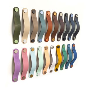 Puxador para móveis de couro / Puxadores personalizados / Puxador para móveis de couro para IKEA Pax Hemnes / Puxadores para armários de cozinha / Puxadores para armários "Arc"