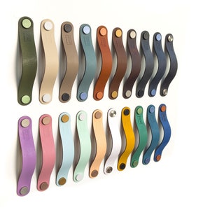 Furniture handle series "Arc" German handmade - genuine leather handle, dresser handle, door handle, dresser handle, cupboard handle, cupboard pull