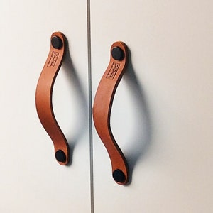 Leather handle series "Muskat" furniture handle / dresser handle, door handle, dresser handle, cabinet handle, drawer handle, cabinet pull, pulls