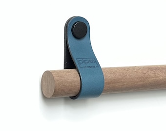 Leather curtain rod holder, "Arc" series, wall bracket, curtain rod holder, strap holder, leather curtain rod, wall mounting, leather loop for wall