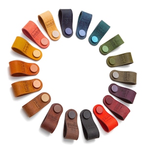 Furniture handle made of premium leather series &quot;Pueblo&quot; handmade leather handle for all furniture cabinet handle modern drawer handle for kitchen cabinet