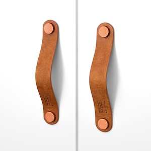 Furniture handle brown made of leather Premium series &quot;Pueblo&quot; kitchen cabinet handle Pax cabinet handles drawer handle dresser handle leather handle kitchen handle