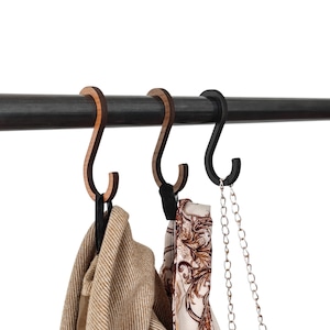 S-hooks made of wood / walnut cherry & blackwood / coat hooks made of real wood / coat hooks made of wood / coat hooks made of wood