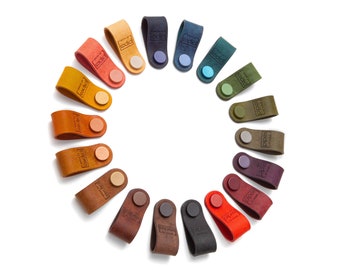 Möbelgriff aus premium Leder Serie "Pueblo" handgemachte Ledergriff für alle Möbel Schrankgriff modern Schublade griff für Küchenschrank