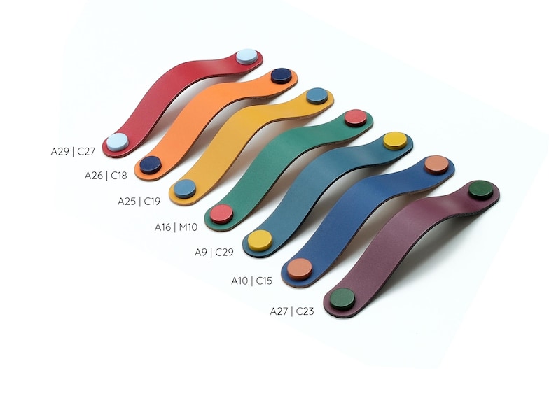 Leather Cabinet Handle "Arc" - Handmade in Germany - Drawer Pull and Cupboard Handle – Custom Size | IKEA PAX BESTA - Kitchen & Dresser image 10