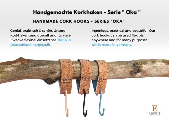 Coat Hook Series oka Made of Cork, S-hook for Wardrobe / Jungle Look /  Children's Wardrobe / Clothes Rail / Kitchen Hook / Pot Hook -  Canada
