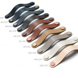 Leather Cabinet Handle "Arc" - Handmade in Germany - Drawer Pull and Cupboard Handle – Custom Size | IKEA PAX BESTA - Kitchen & Dresser image 6