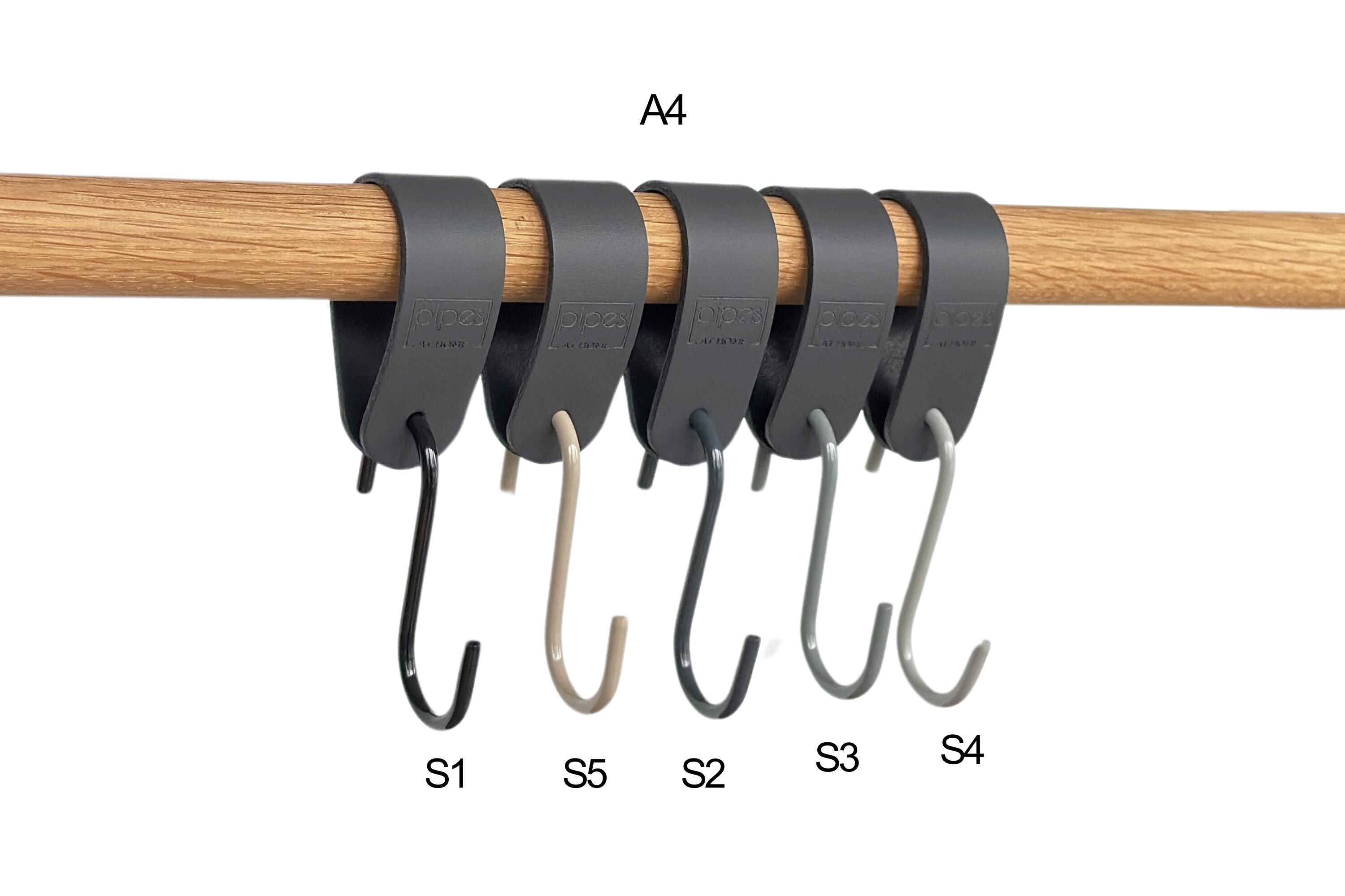 Leder S-Haken / Garderobenhaken 