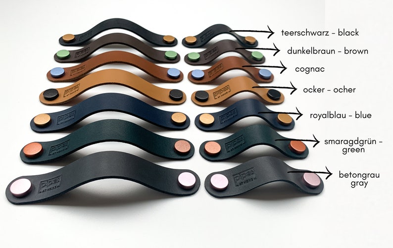 Moderne Ledergriffe nach Maß aus deutschem echtem Glattleder | Etsy