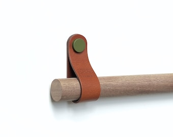 Universal wall bracket leather curtain rod holder leather series "Arc" curtain rod holder strap holder curtain rod rod holder for wall