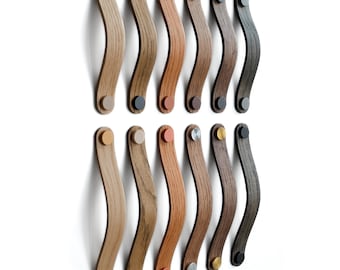 Wooden cabinet handle - [ROC] - Oak, walnut and cherry wood - Custom size - Furniture handle for all furniture - Handmade in Germany