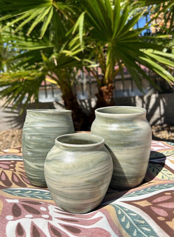 Blue Marble Pot