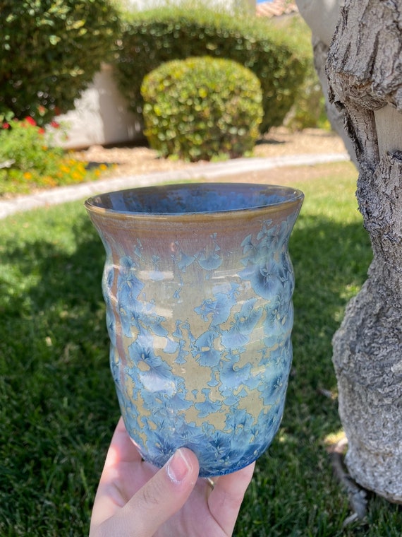 Blue Crystal Vase