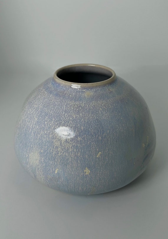 Glitter Blue Small Vase