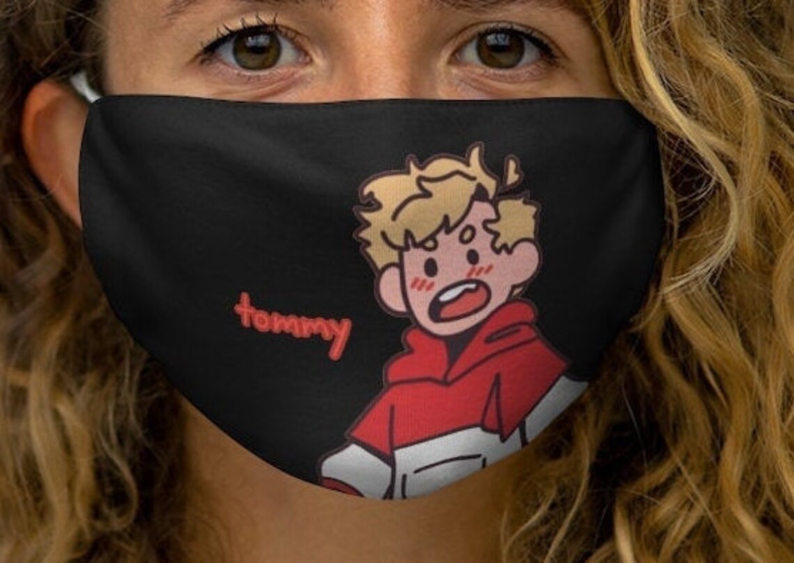 Tommyinnit mask dream smp mask mcyt mask minecraft mask Etsy