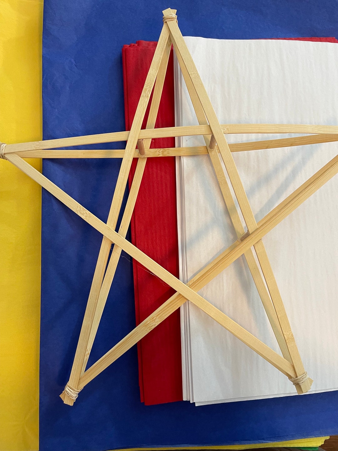 DIY Parol Kit makes 2 Parol Blueyellowred white - Etsy