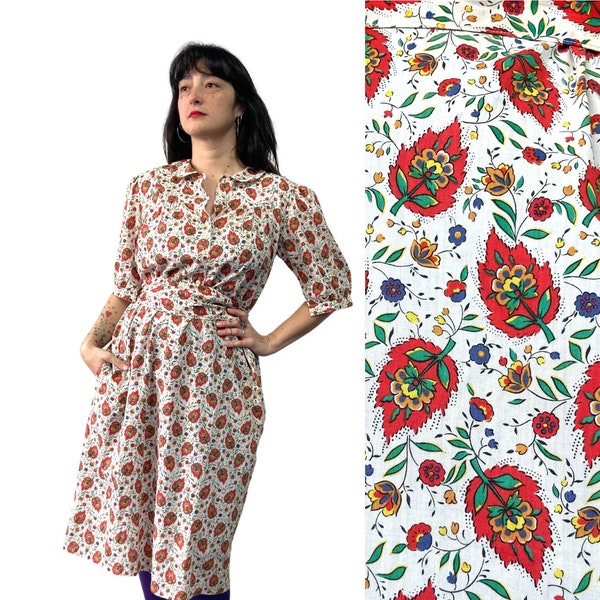 Liberty London British House 1980 s Vintage Dress Peter Pan Col Claudine Midi