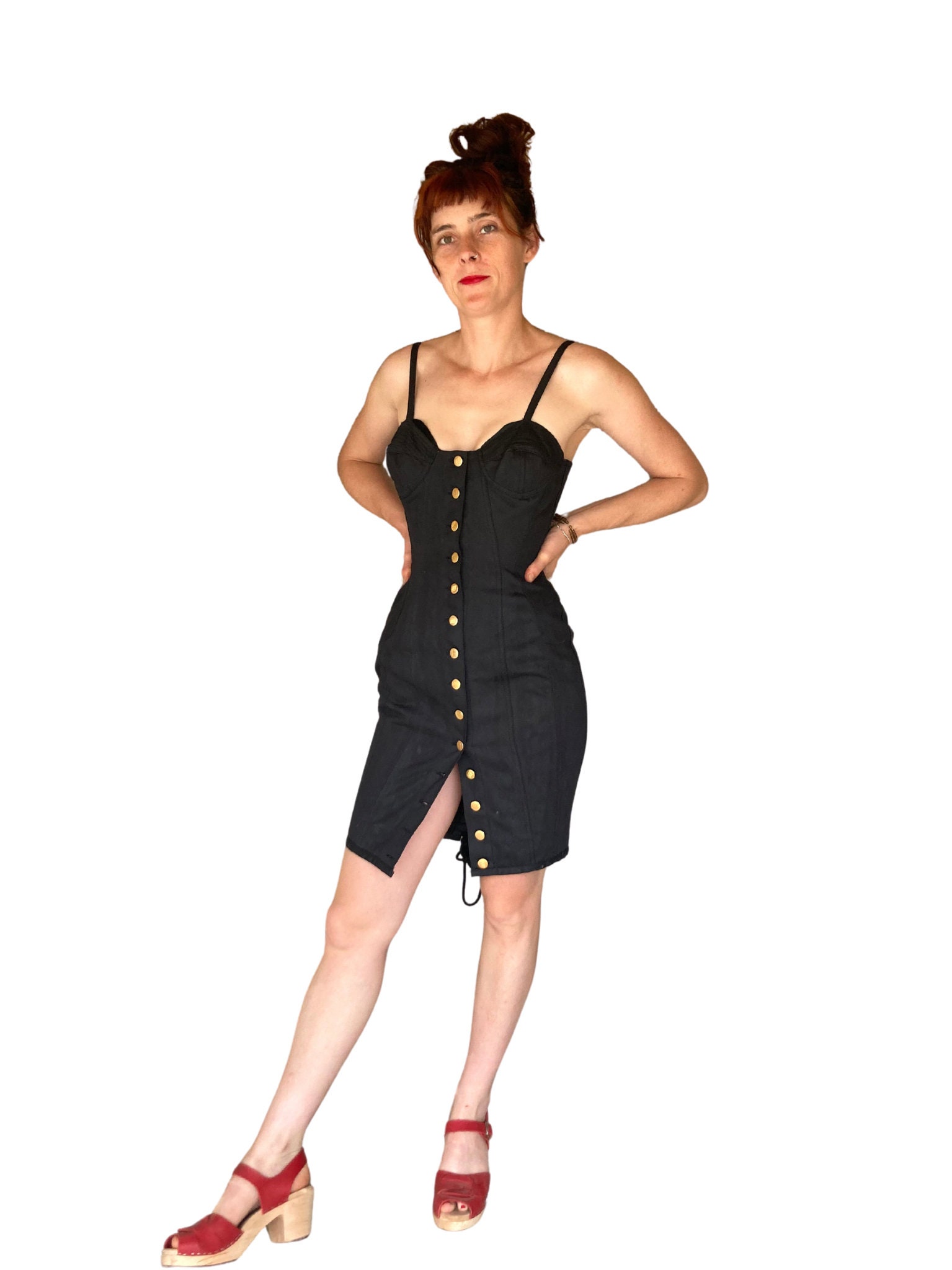 ワンピース Jean Paul GAULTIER Corset Lace Up Dress Jean Paul Gaultier Corset Lace up JPG Leather Sexy