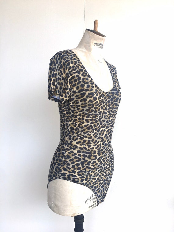 Christian Dior NEW NWT 1980s Leopard print Leotar… - image 4