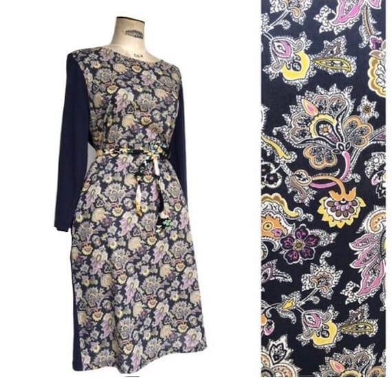 Liberty of London Navy and Yellow Liberty of Lond… - image 1