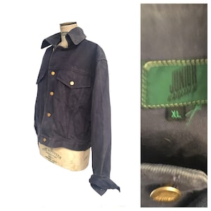 Jean Paul Gaultier Junior Indigo JPG Vintage distressed Denim Workwear Jacket 1990