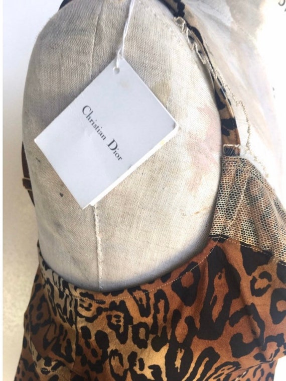 Christian DIOR 1990s Leopard and gold Tank Top NW… - image 10