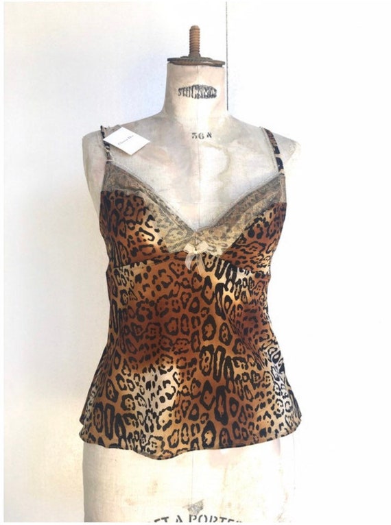 Christian DIOR 1990s Leopard and gold Tank Top NW… - image 7