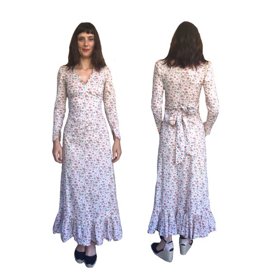 1970 s Liberty of London Boho Prairie Floral Dress