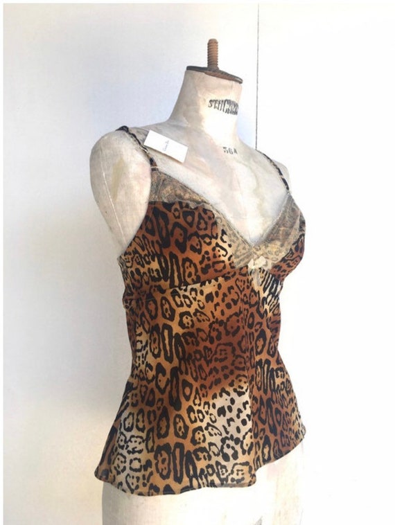 Christian DIOR 1990s Leopard and gold Tank Top NW… - image 5