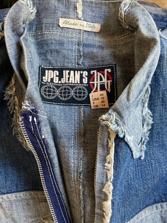 Jean Paul Gaultier Frayed Seams 1990 S Denim Jacket Double Zip 
