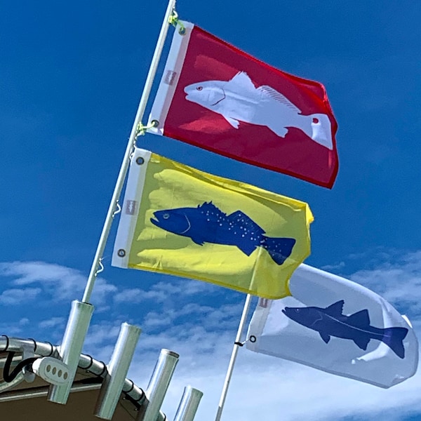 Three Fish Flag Inshore - Etsy