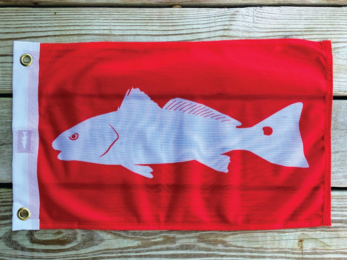 Redfish Fishing Flag Etsy