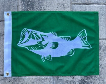 Largemouth Bass Fishing Flag
