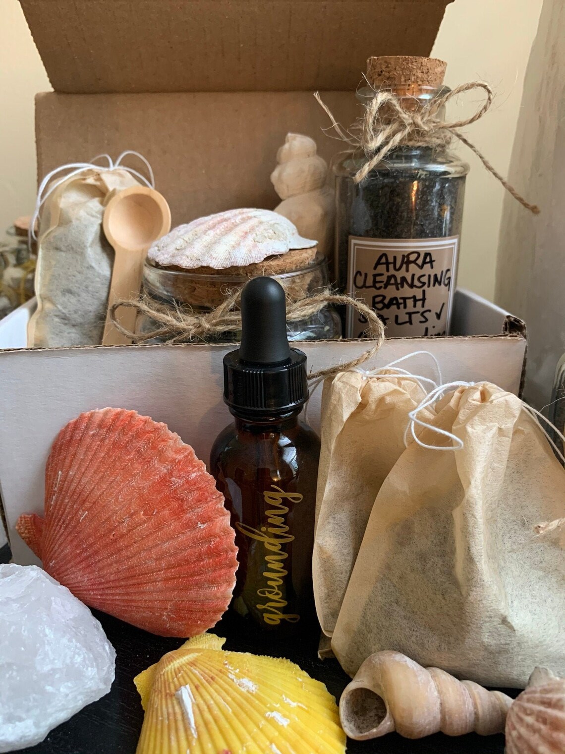 Sales de baño de limpieza de aura INFUNDIDAS con hierbas y | Etsy