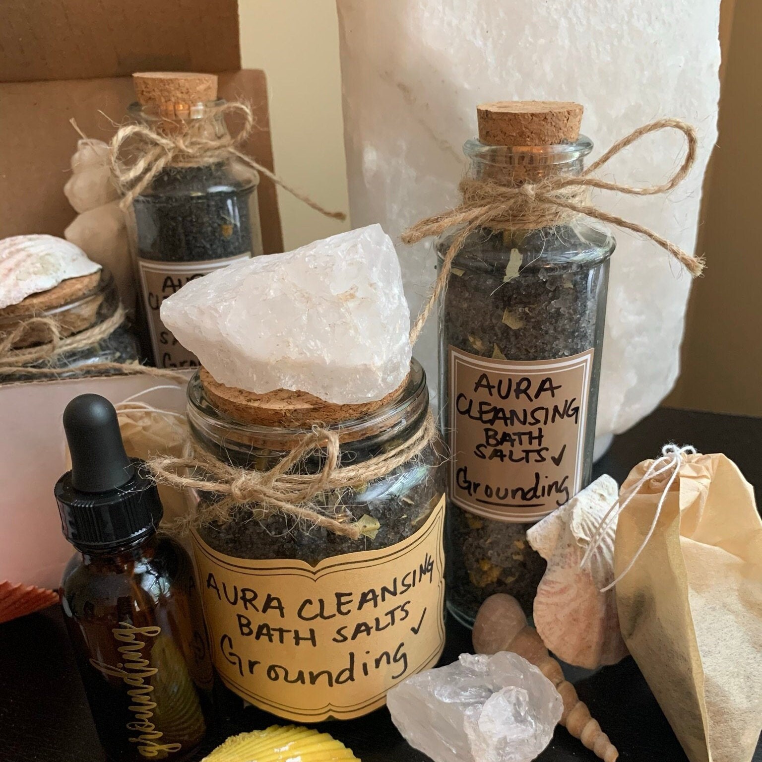 Sales de baño de limpieza de aura INFUNDIDAS con hierbas y | Etsy