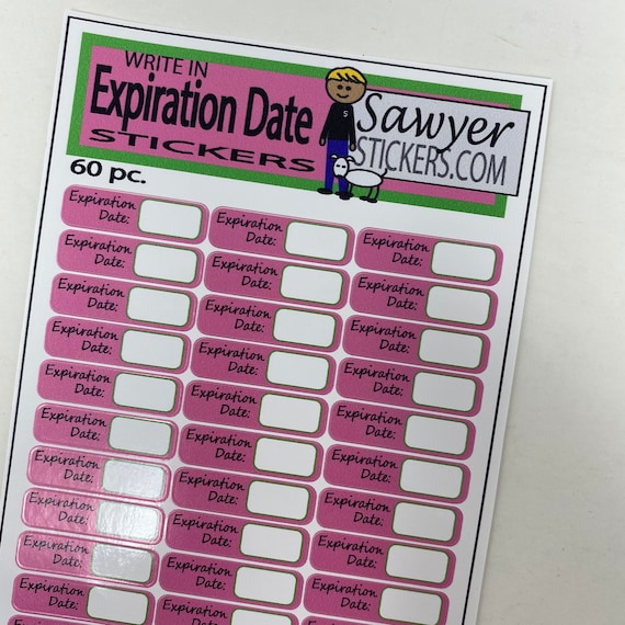 Expiration Date Stickers // Product Stickers // Expiration Etsy