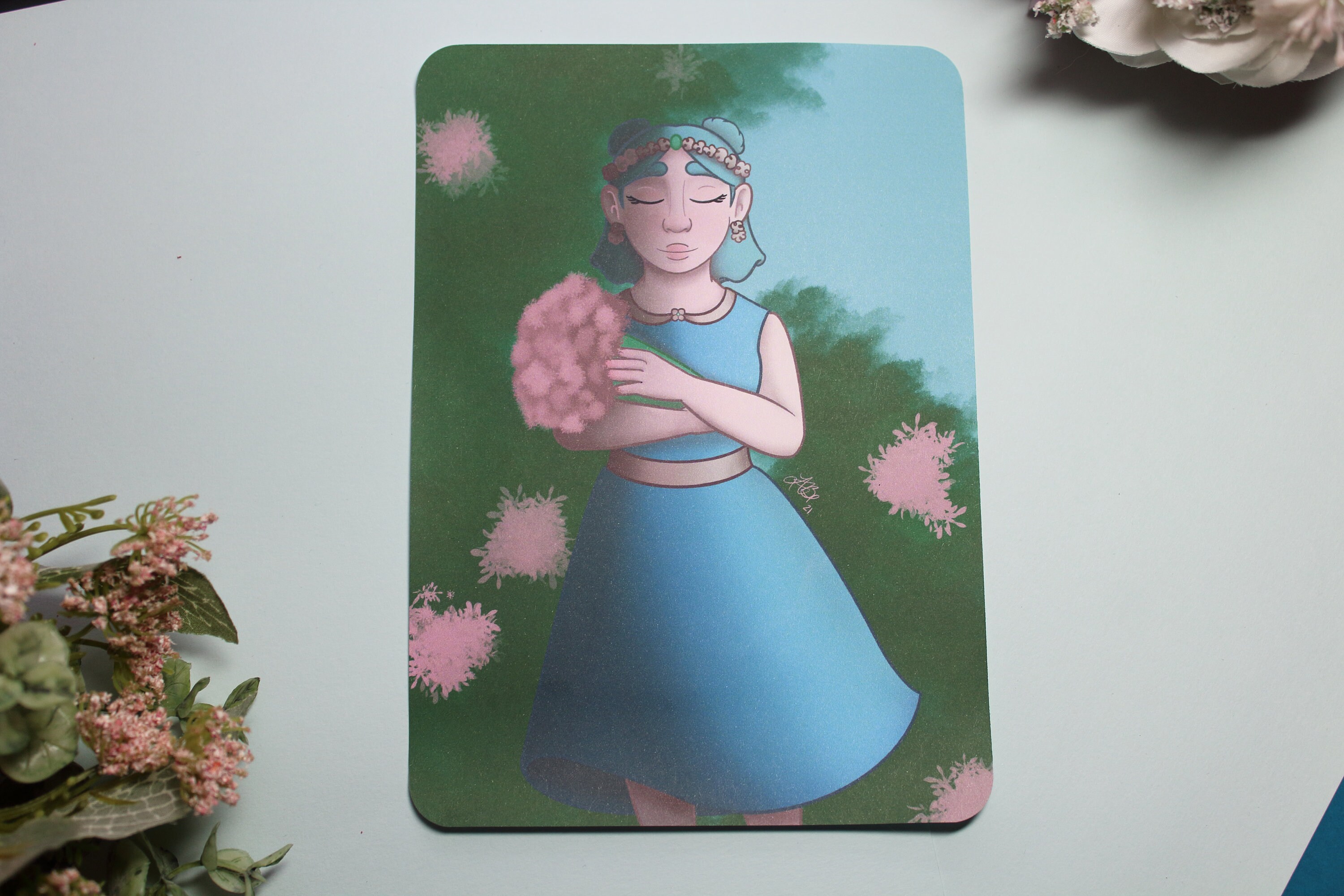 Flower Girl Art Print Etsy