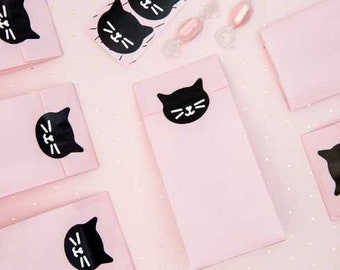 Kitty Cat Treat Bags, Birthday Deco, Pink Treat Bags, Girls birthday Party, Cat  Favour Bags