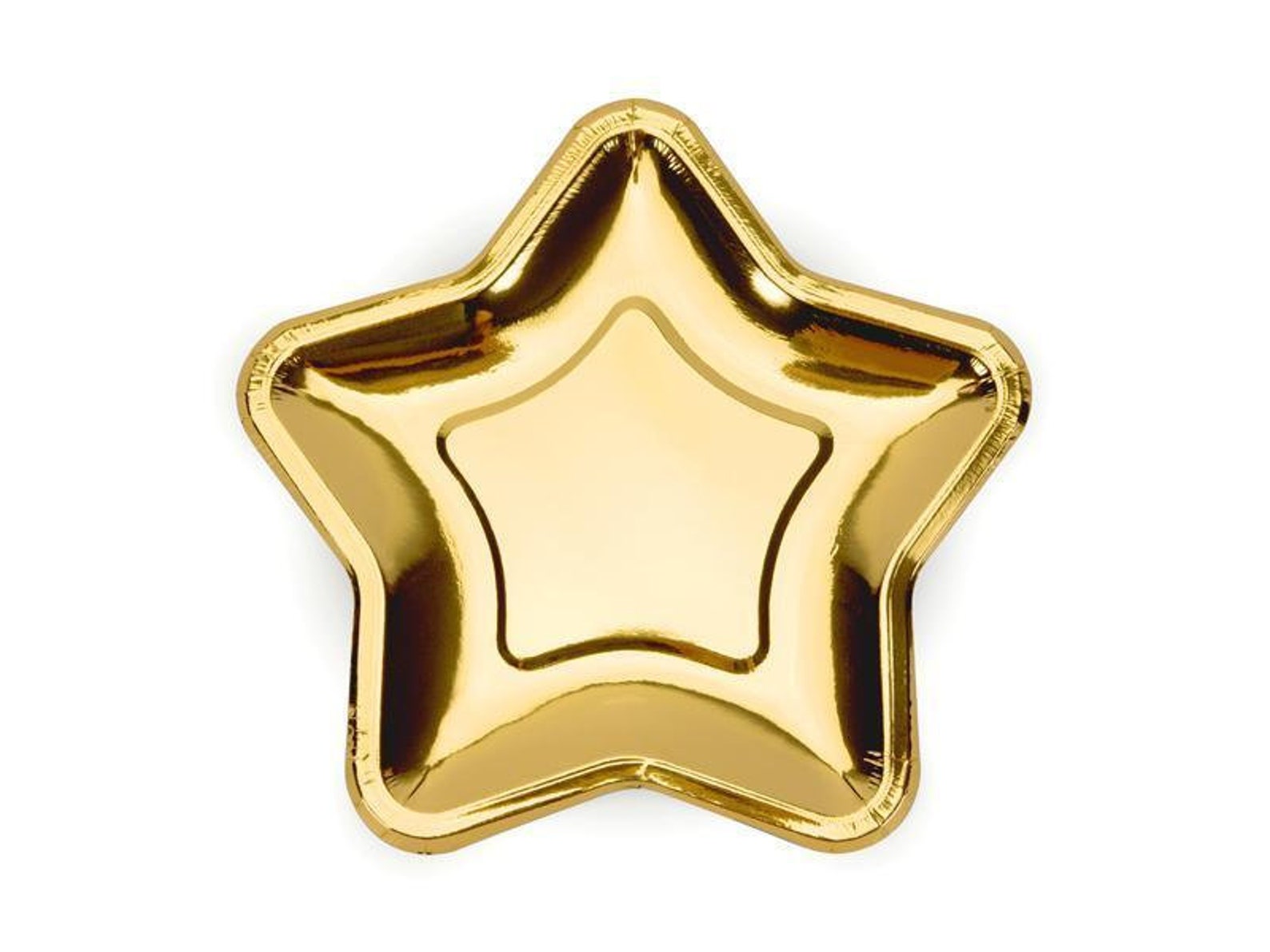 18cm Gold Star Shaped Paper Plates Gold Star Desert Party Etsy