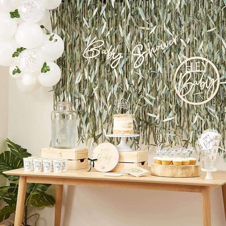 Botanical Leaf Backdrop Greenery Photo Booth Backdrop Etsy