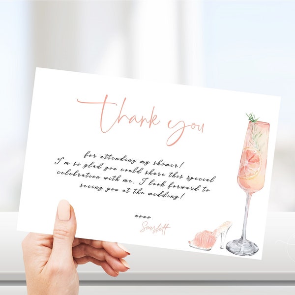 Thank You Brunch Cards Template Etsy