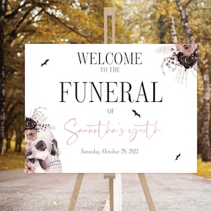 EDITABLE Death to 20&#39;s Birthday Welcome Sign, RIP Twenties, 30th Birthday Sign, Funeral Birthday Sign, Instant Download  Welcome Sign