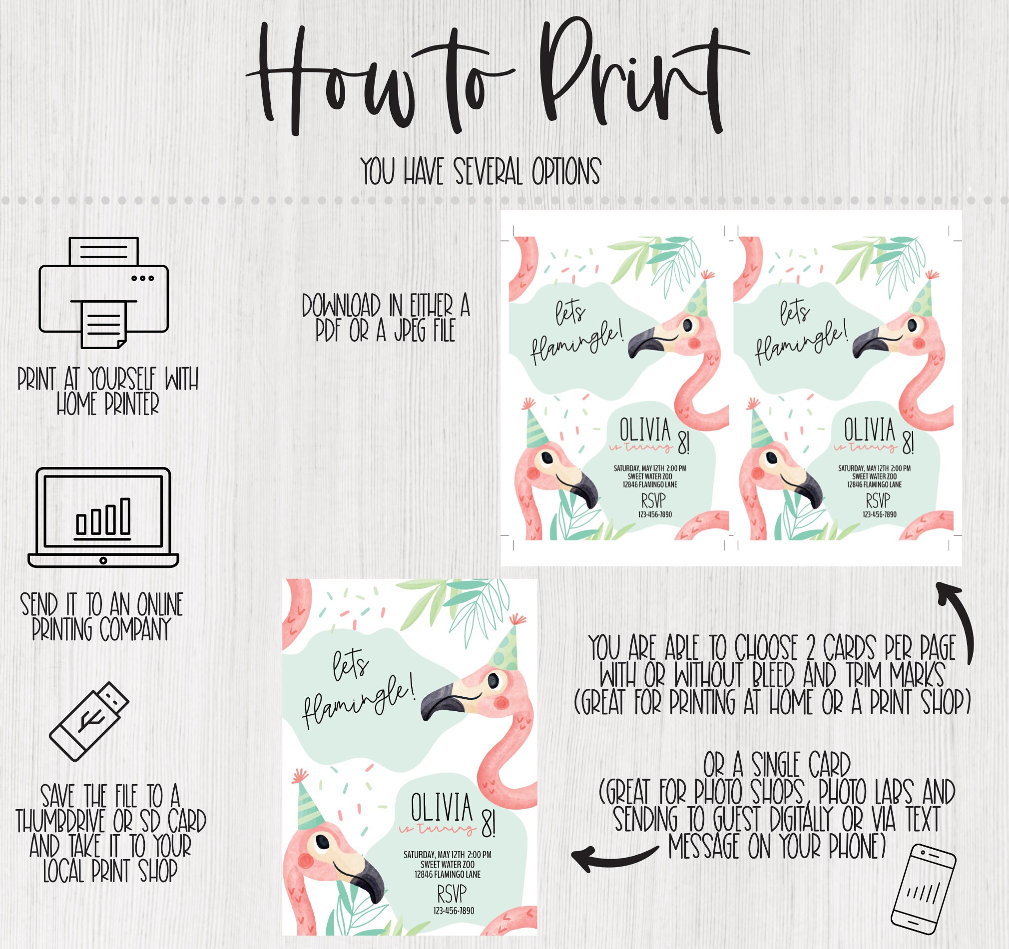 Editable Flamingo Invitation, Let's Flamingle Invite, Flamingo Party ...